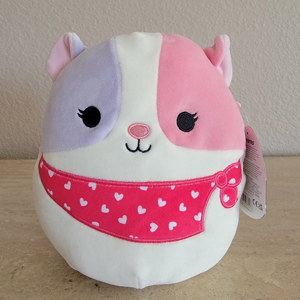 Squishmallows 8" Valentines Niven the Guinea Pig with Bandana NWT - Picture 2 of 5